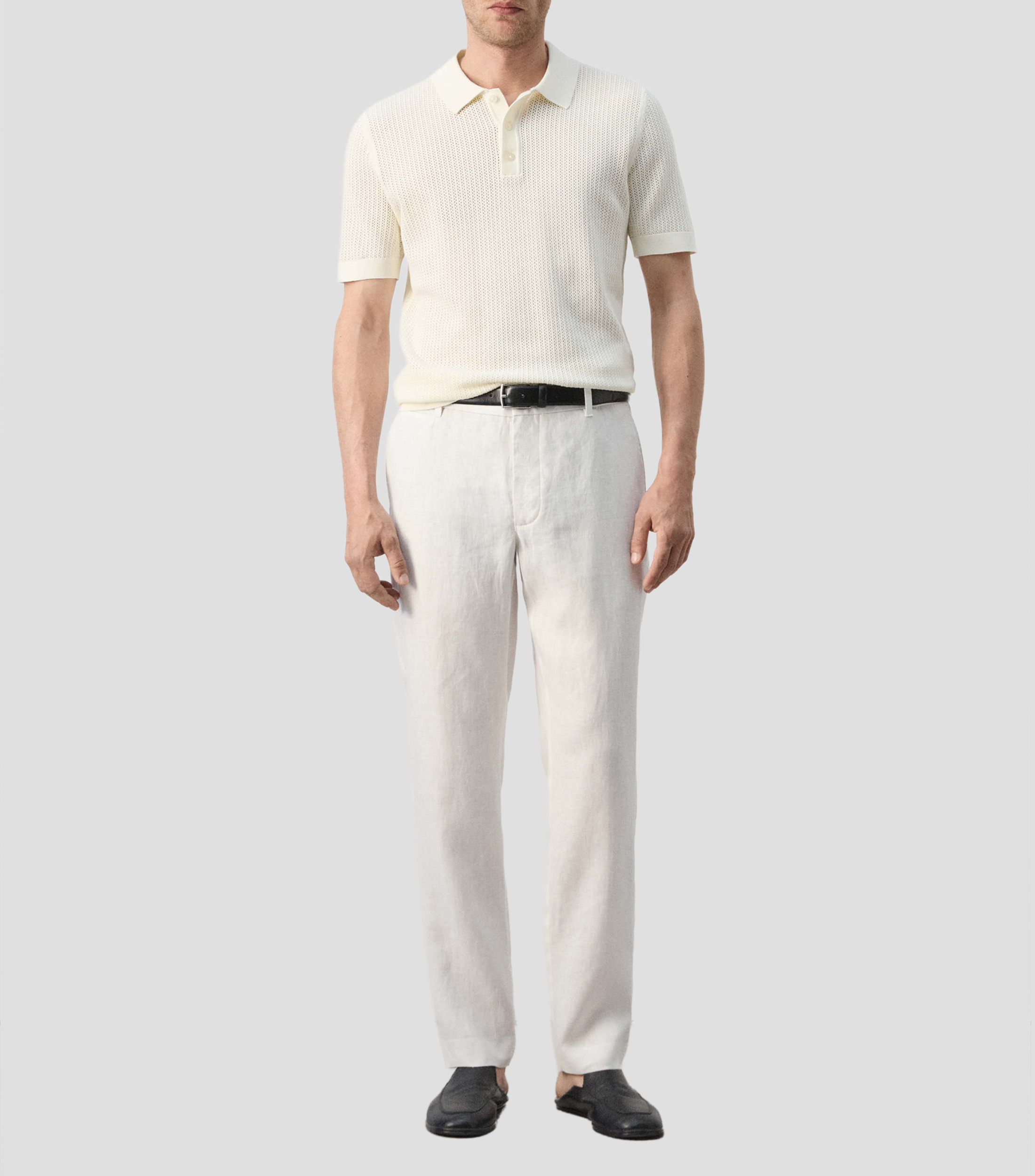Playera tipo Polo manga corta liso Hombre